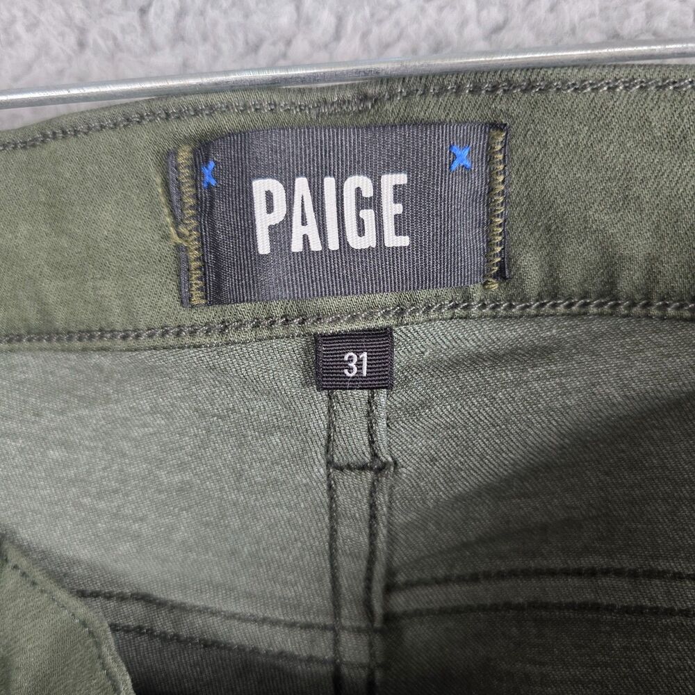 Paige Jeans Men's Pine Shade Green Jeans Straight Denim Casual Size 31x34 - Picture 3 of 12